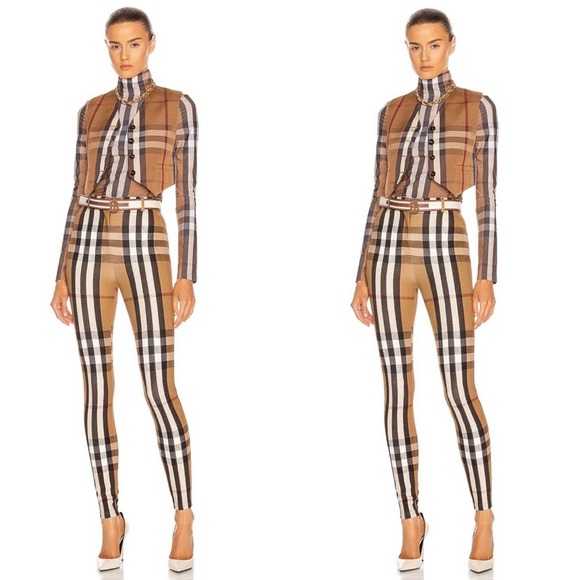 Burberry 6 High Waisted Jodhpur Legging in Birch Brown - Picture 3 of 17